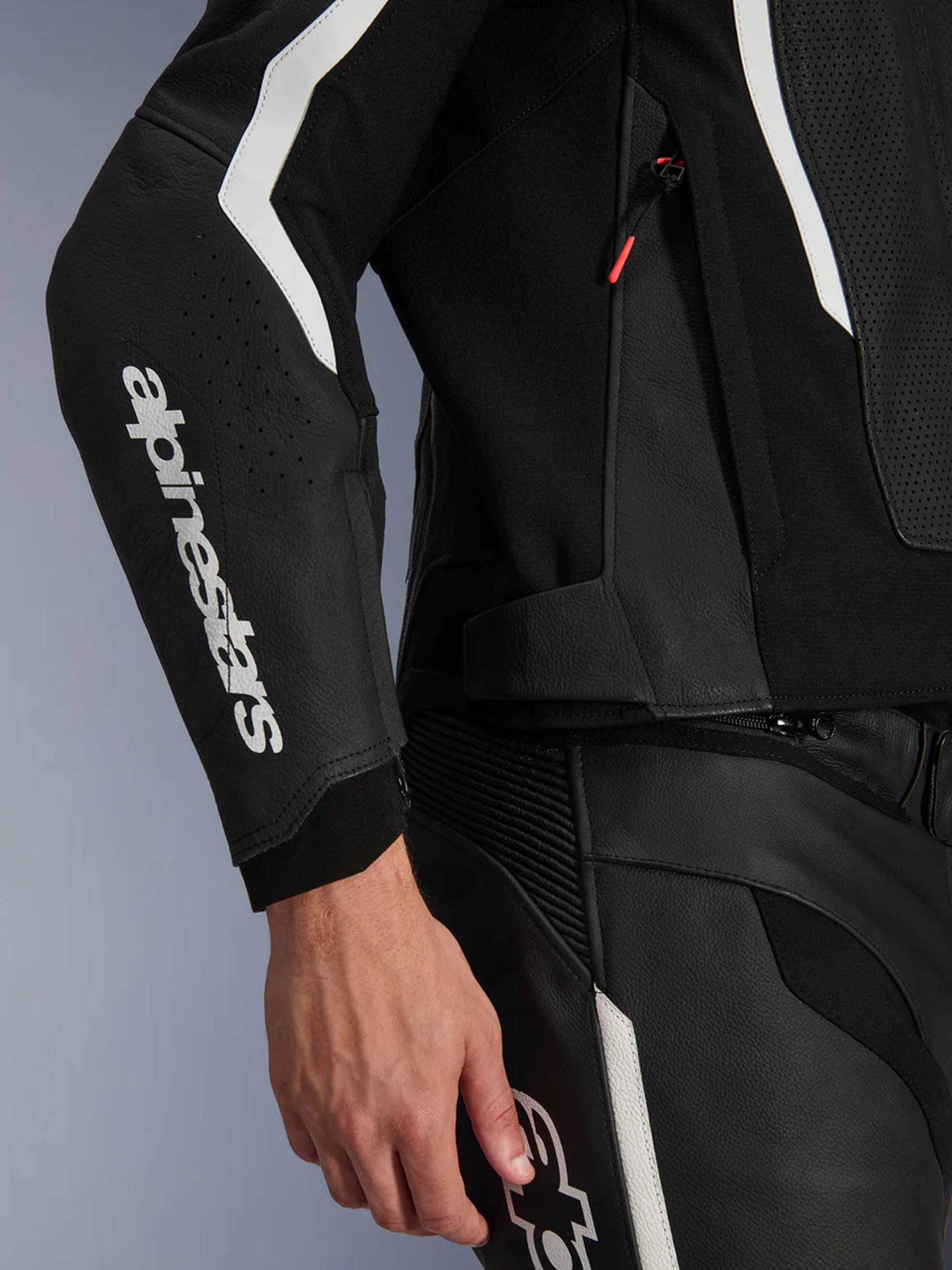 Alpinestars Skinnjacka GP Force v2 Airflow Svart/Vit