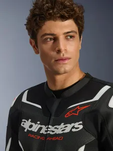 Alpinestars Skinnjacka GP Force v2 Airflow Svart/Vit