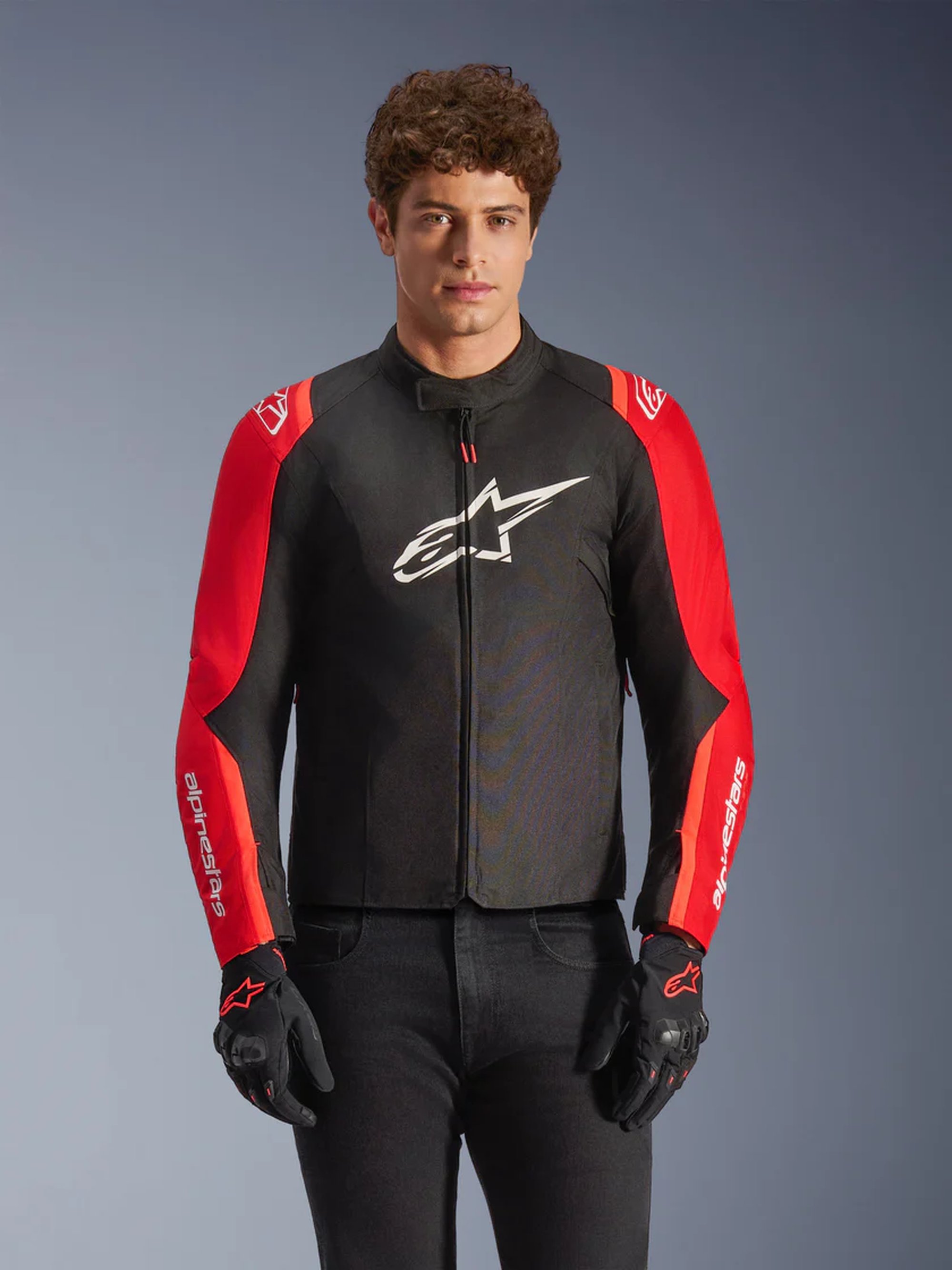 Alpinestars Jacka T-SPS v2 Vattentät Svart/Röd Fluo 