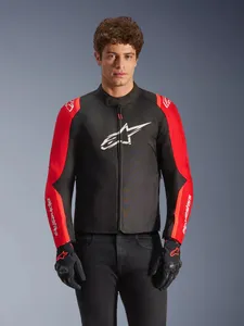 Alpinestars Jacka T-SPS v2 Vattentät Svart/Röd Fluo 