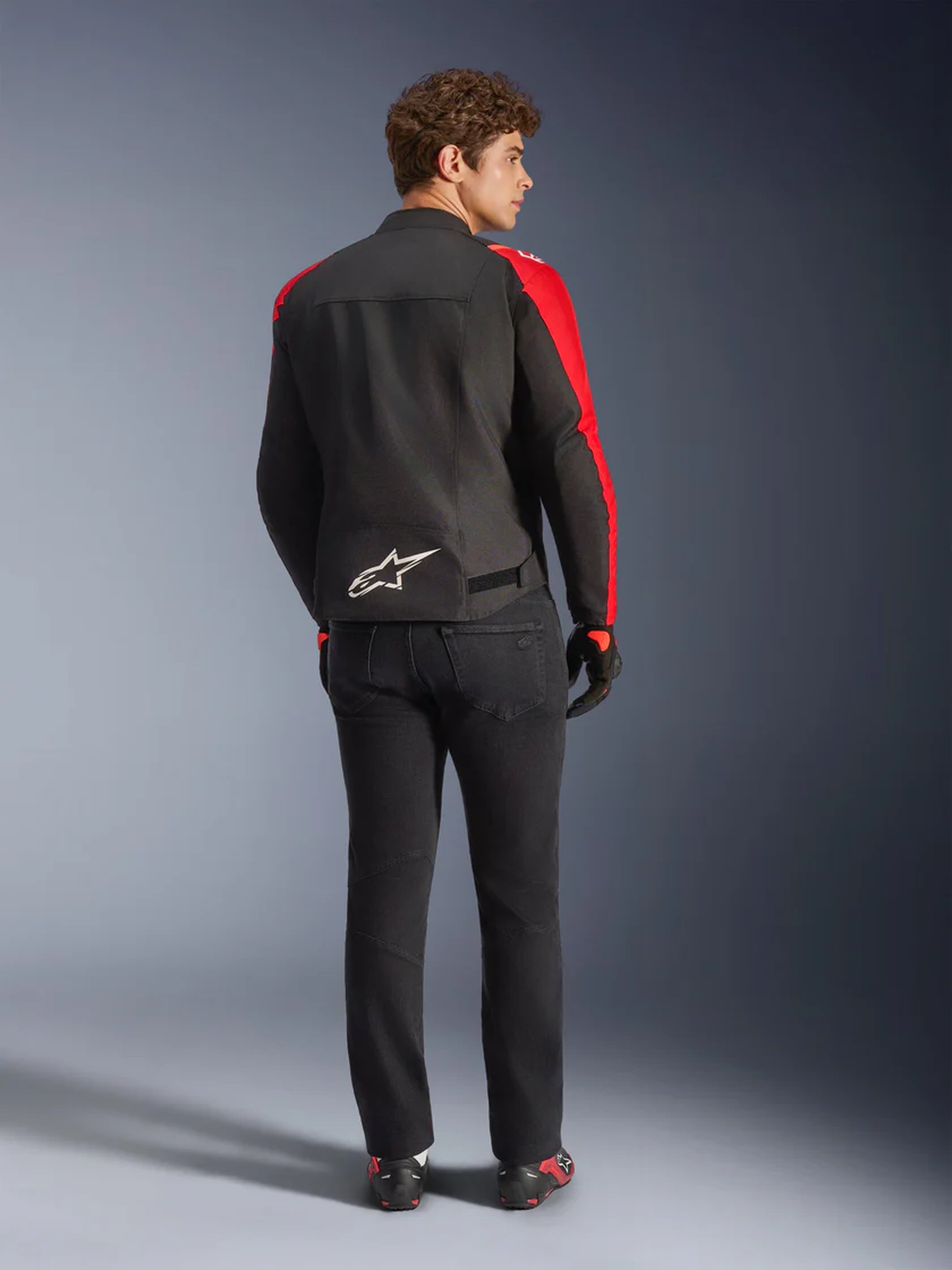 Alpinestars Jacka T-SPS v2 Vattentät Svart/Röd Fluo 