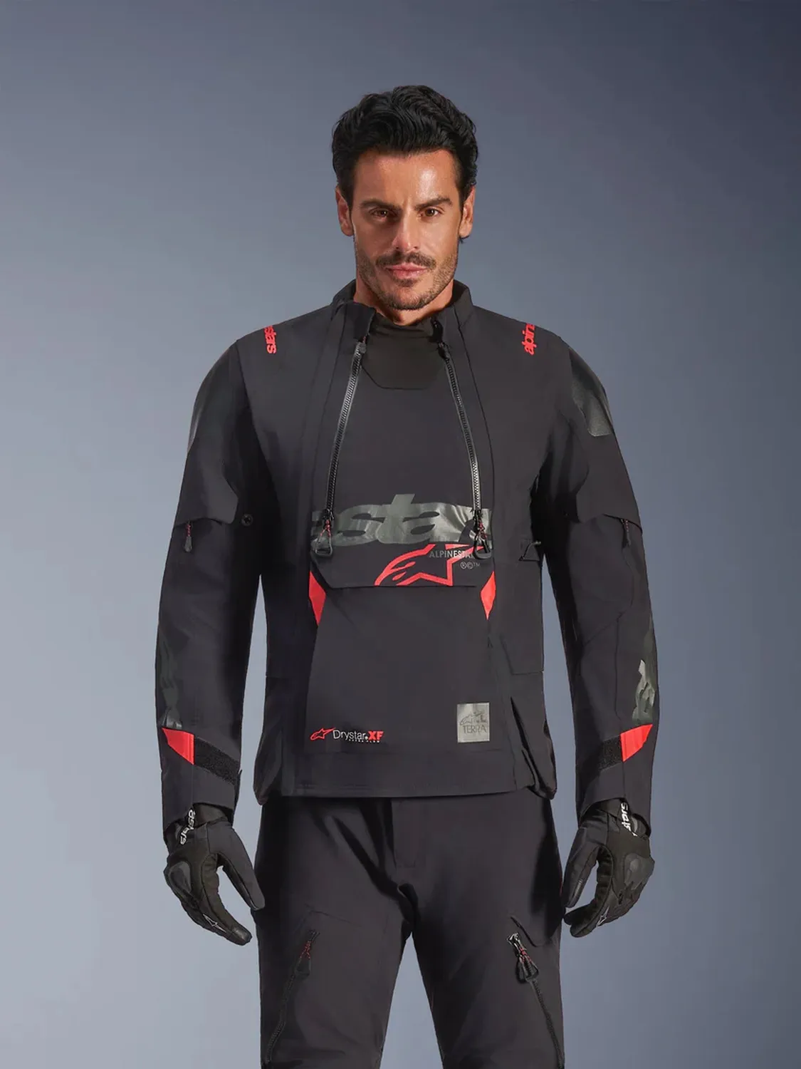 Alpinestars Jacka Halo Pro Drystar XF Laminerad Svart/Röd