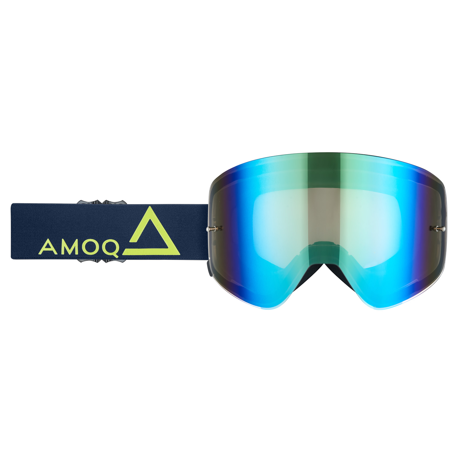 AMOQ Vision Magnetic Crossglasögon Navy-Gold - Gold Mirror