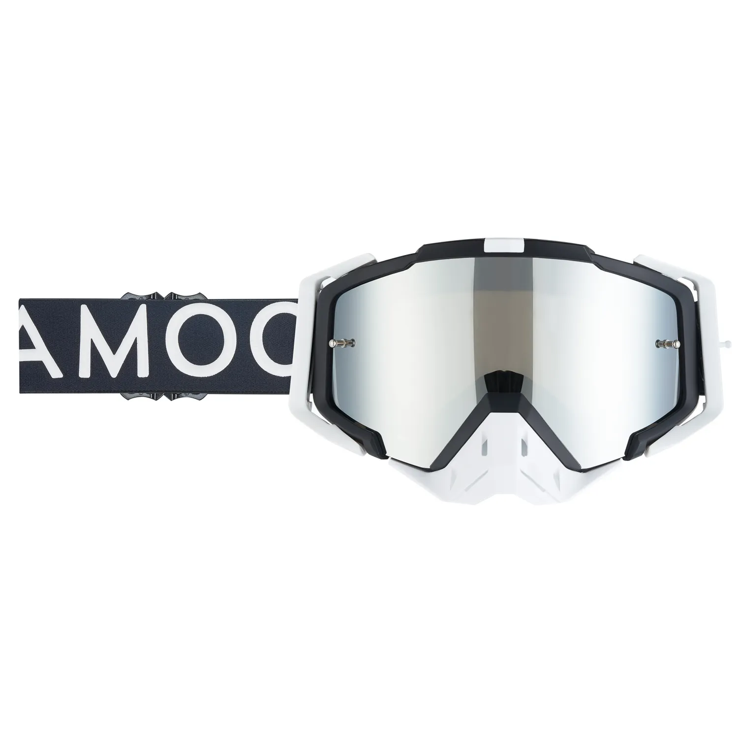 AMOQ Aster Crossglasögon Black-White - Silver Mirror