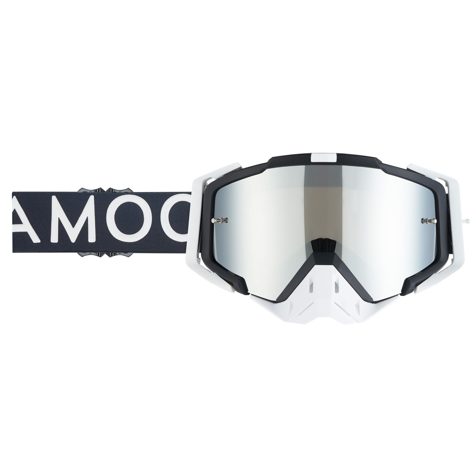 AMOQ Aster Crossglasögon Black-White - Silver Mirror