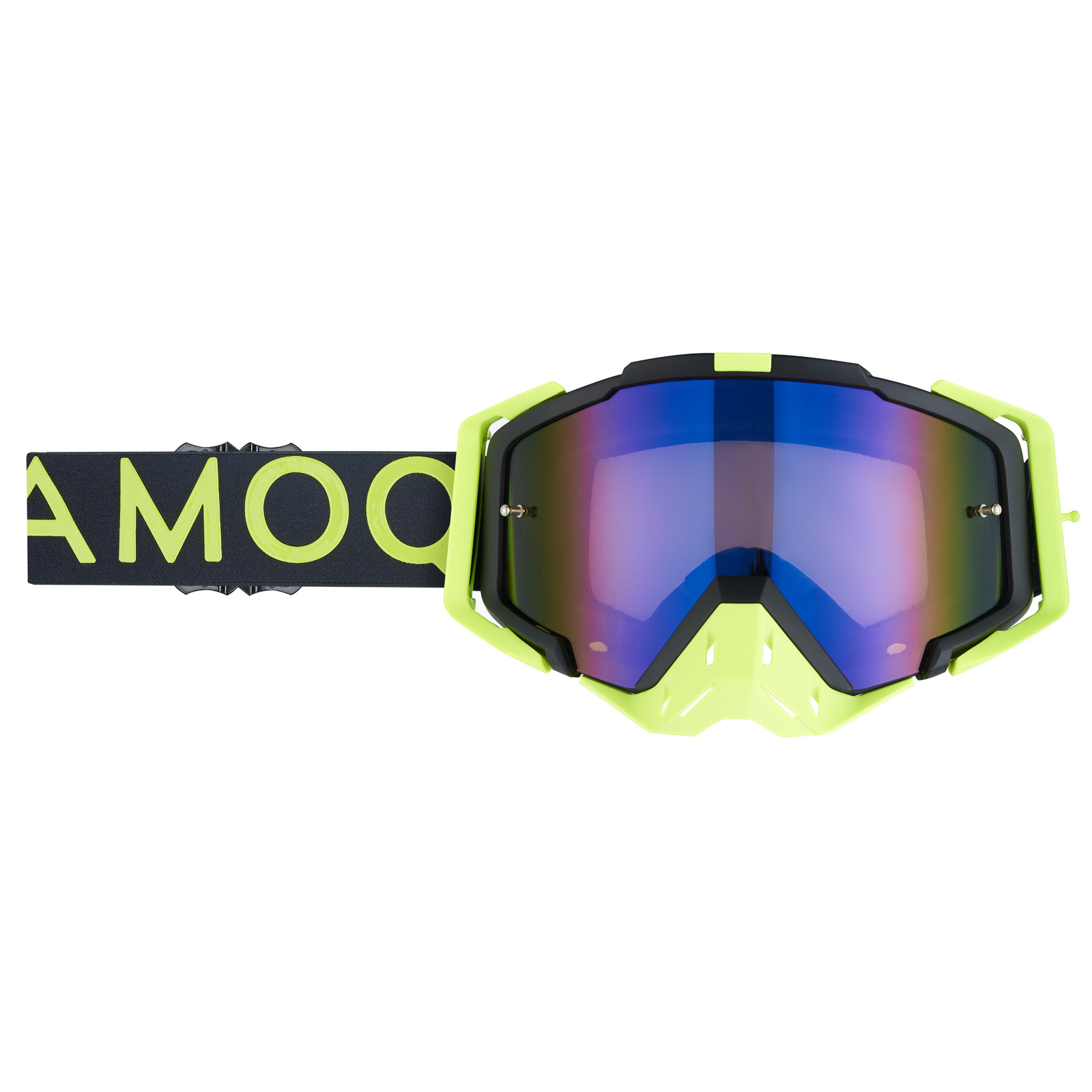 AMOQ Aster Crossglasögon Black-HiVis - Blue Mirror