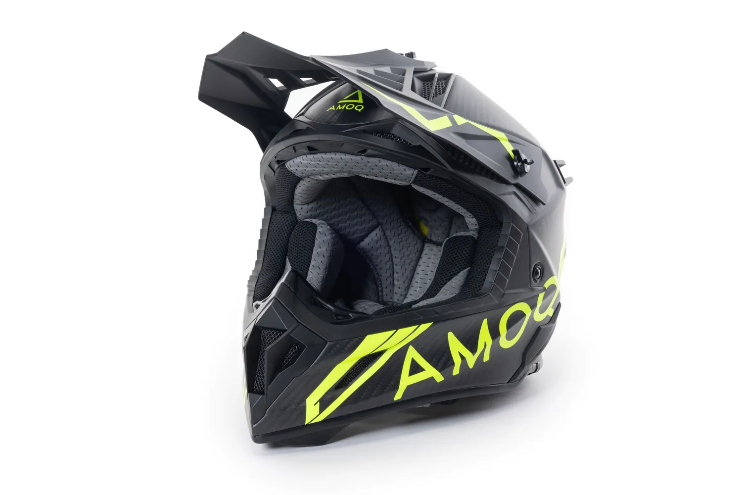 AMOQ Hjälm Friction MIPS Carbon Svart/HiVis 