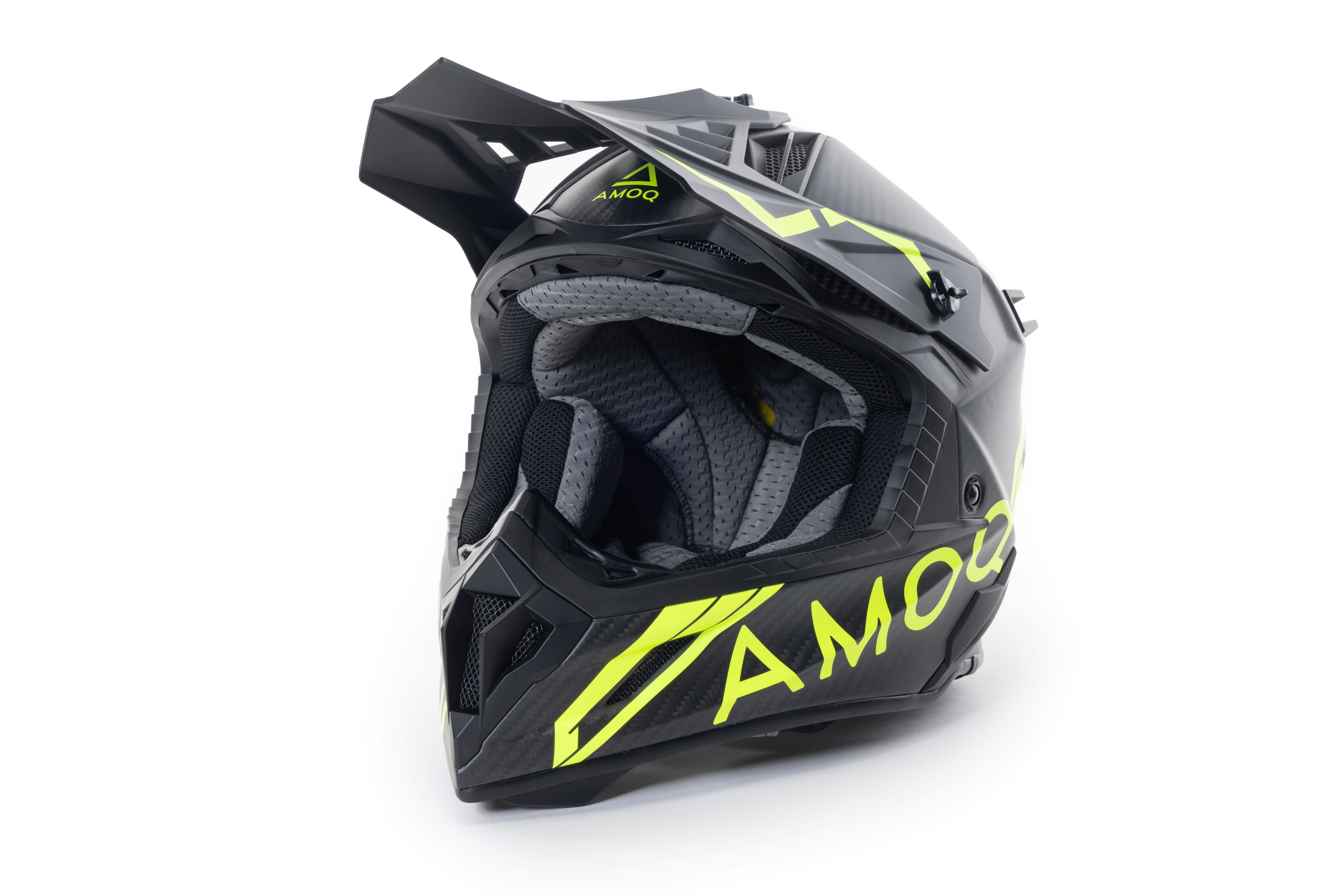 AMOQ Hjälm Friction MIPS Carbon Svart/HiVis 