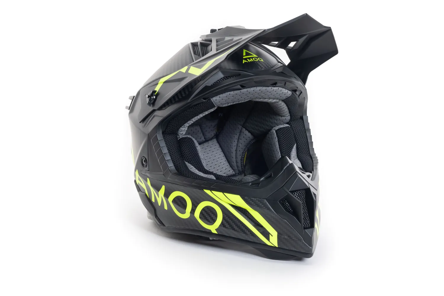 AMOQ Hjälm Friction MIPS Carbon Svart/HiVis 