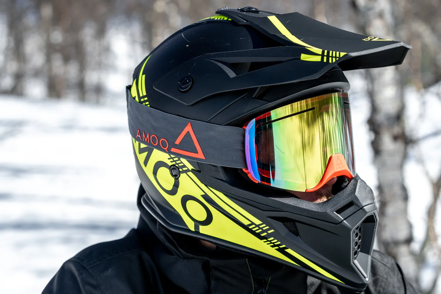 AMOQ Hjälm Meteor V2 Svart/HiVis 