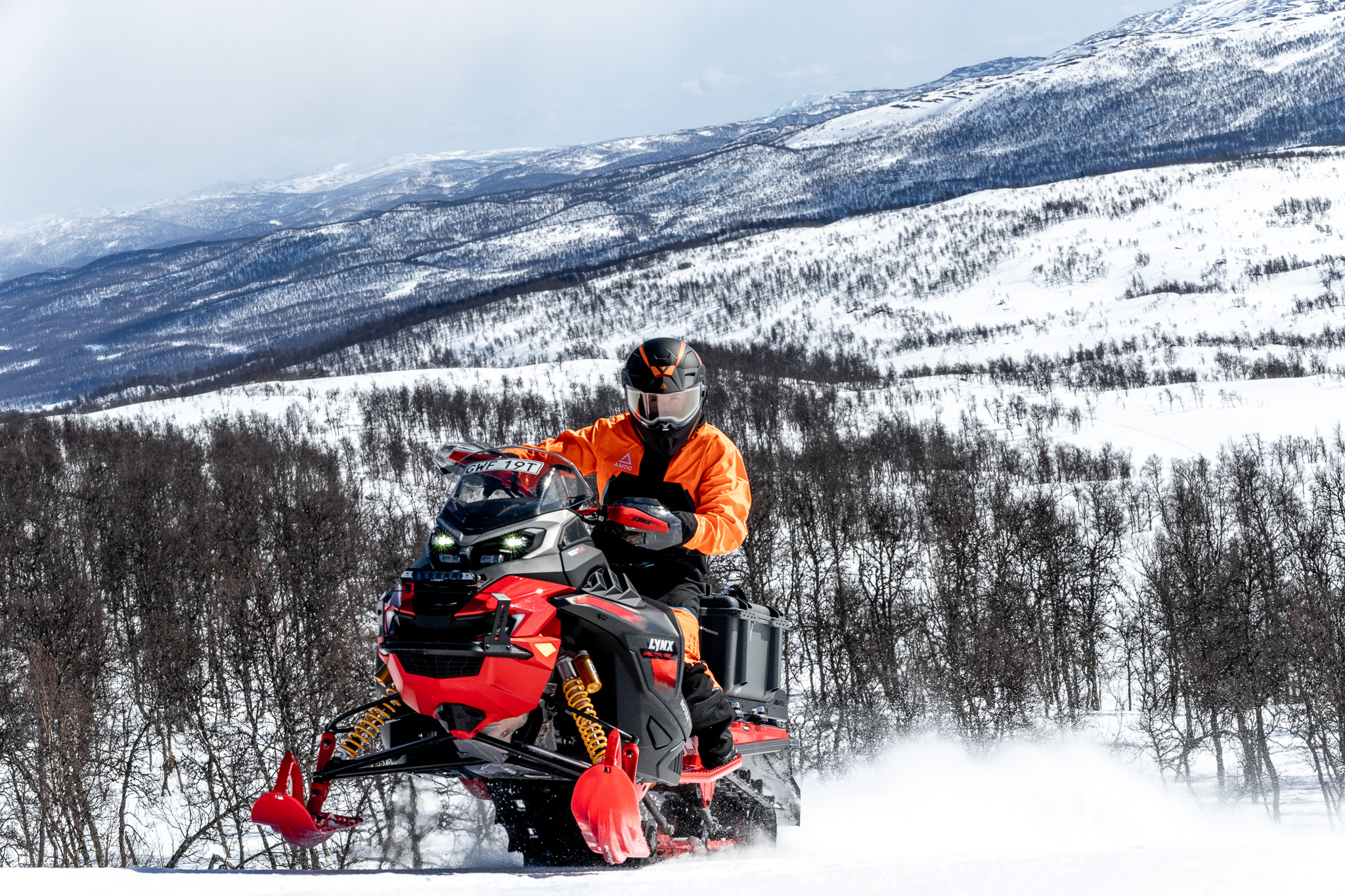 AMOQ Ballast Hjälm med elvisir Svart/Orange