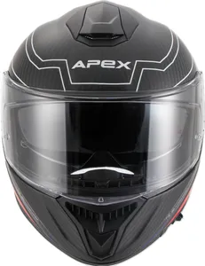 APEX Hjälm FC500 Carbon Assen vit/röd/blå matt