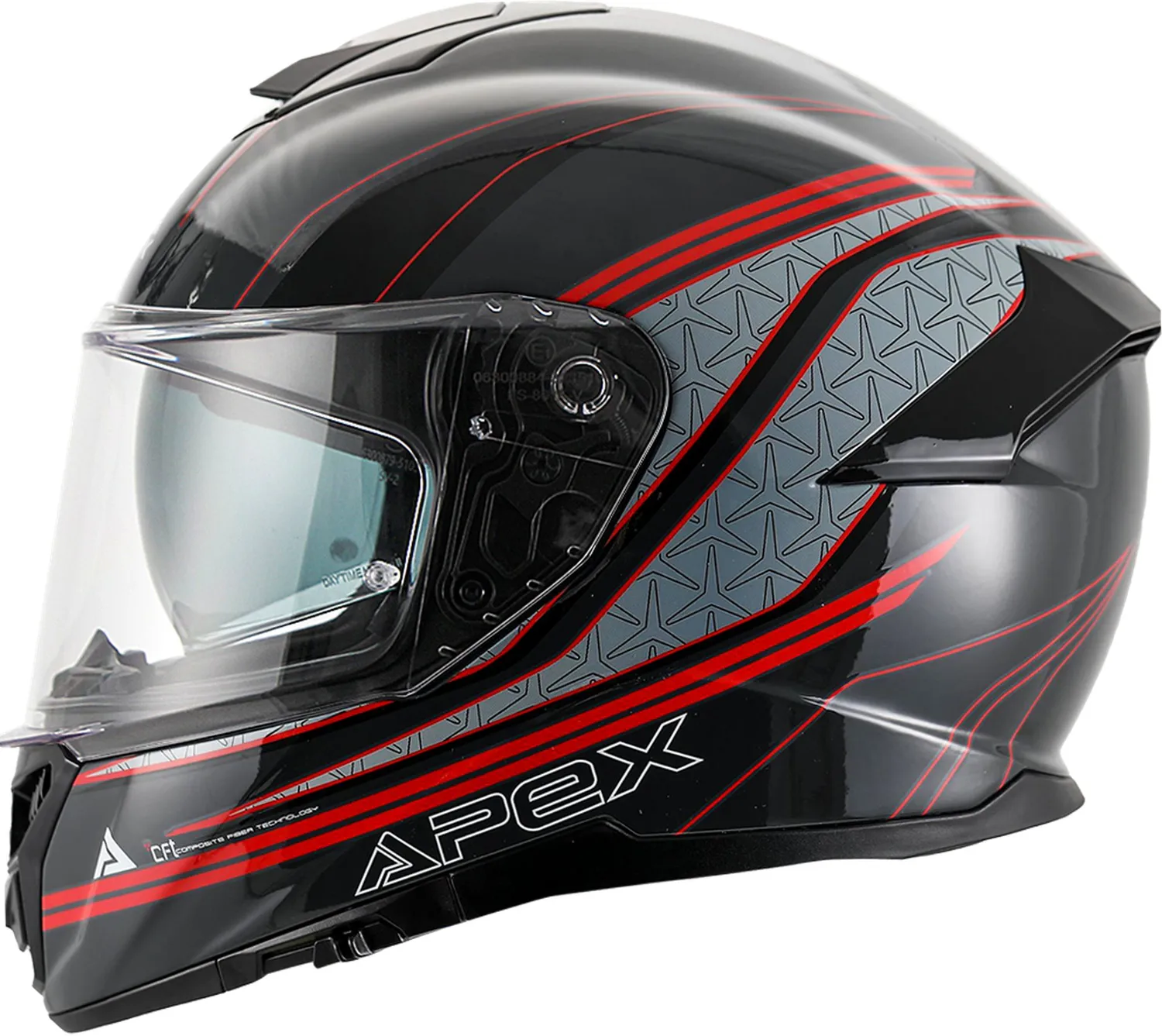 APEX Hjälm FT300 Vienna grå/röd/svart