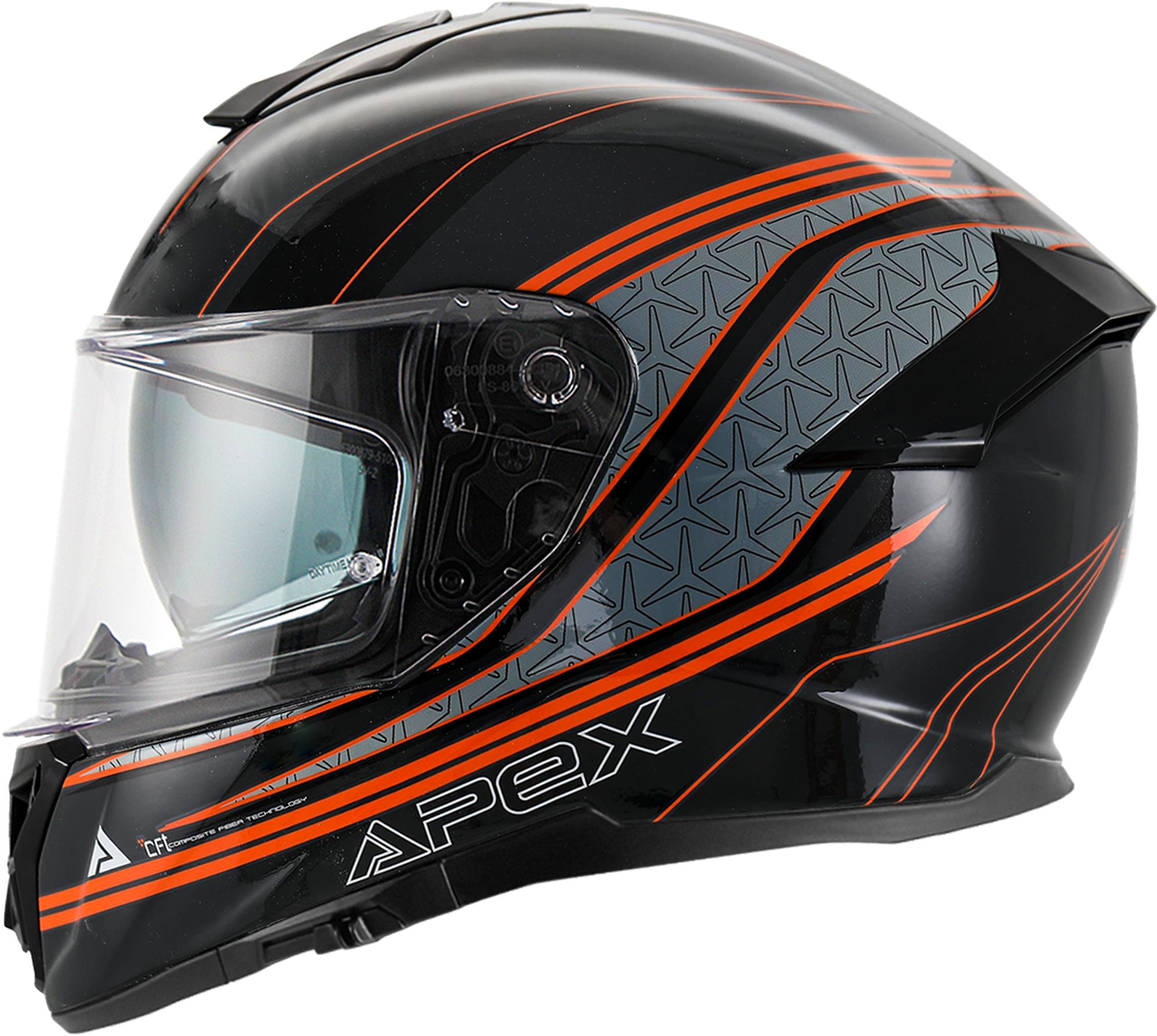 APEX Hjälm FT300 Vienna svart/orange