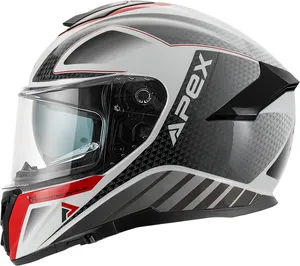 APEX Hjälm FT300 New York vit/grå/röd