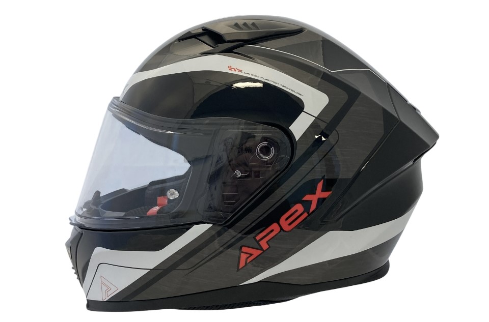 APEX Hjälm FI100 Valencia grå/svart/röd