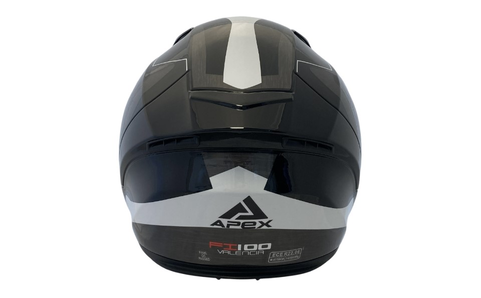 APEX Hjälm FI100 Valencia grå/svart/röd