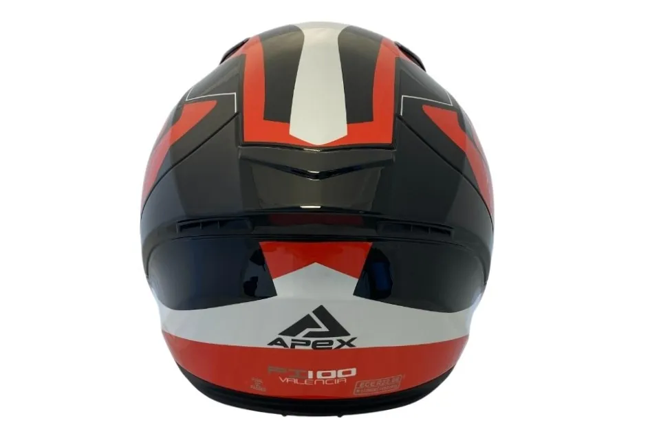 APEX Hjälm FI100 Valencia röd/vit/svart