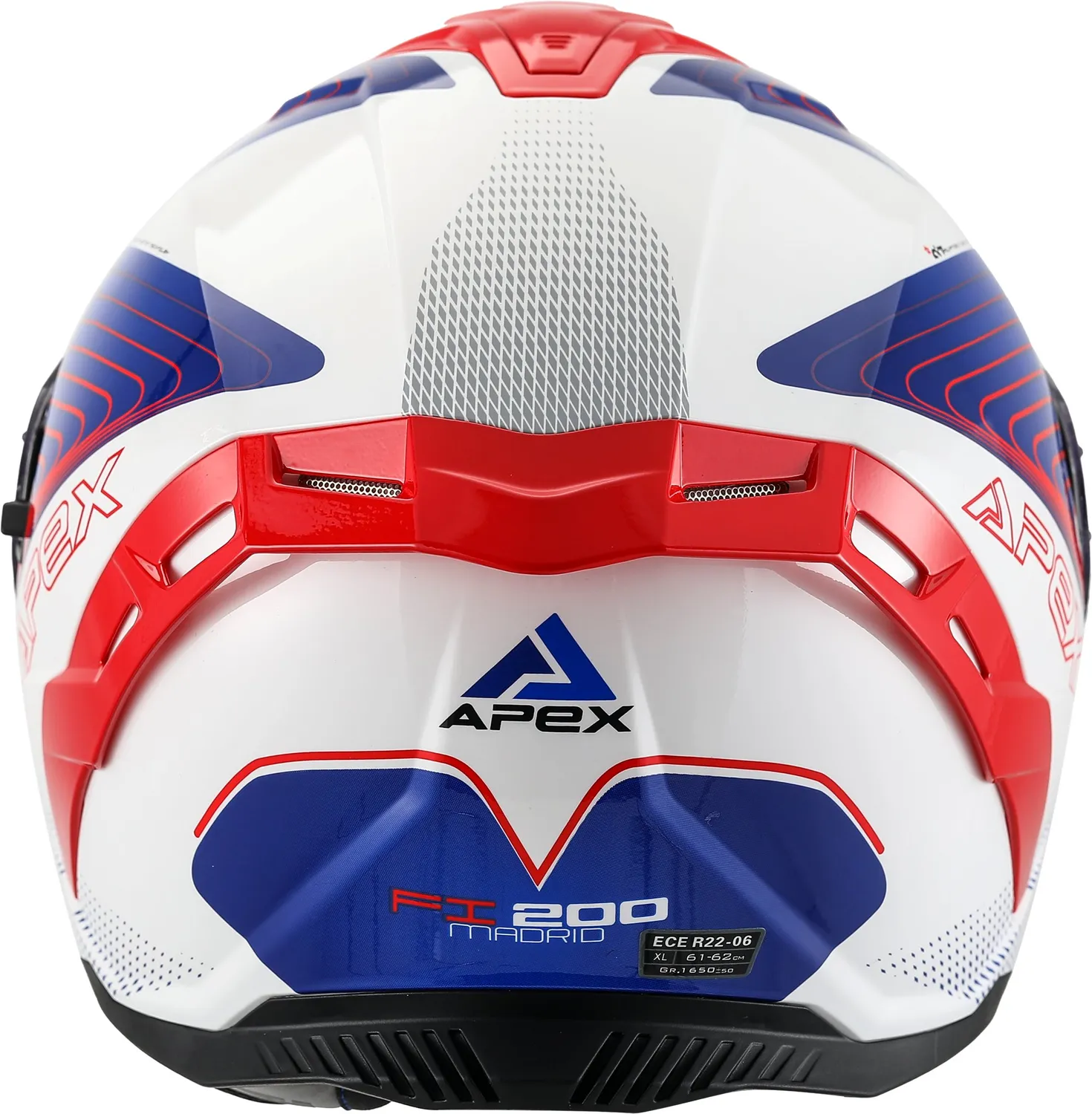 APEX Hjälm FI200 Madrid vit/röd/blå