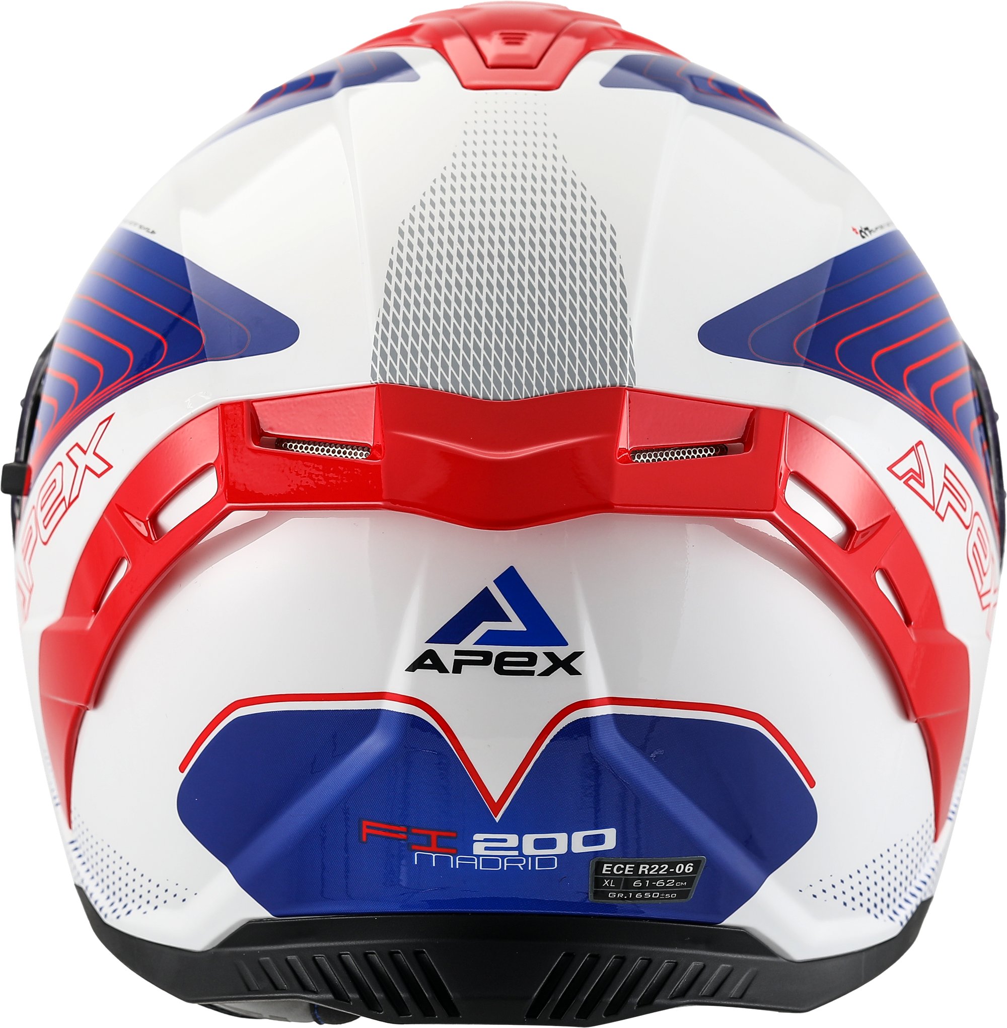 APEX Hjälm FI200 Madrid vit/röd/blå