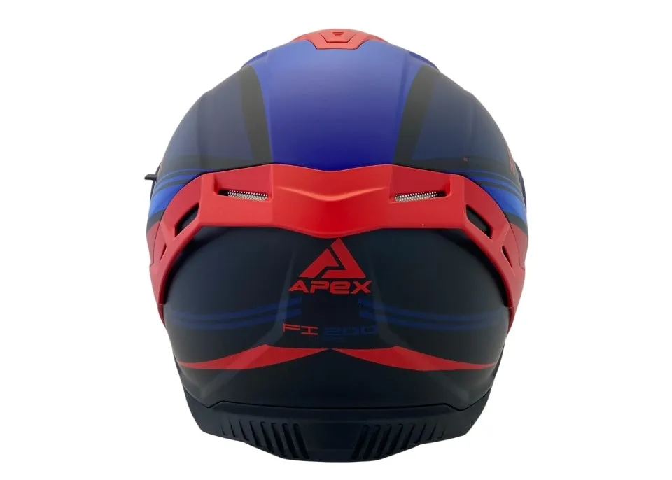 APEX Hjälm FI200 Paris blå/röd matt