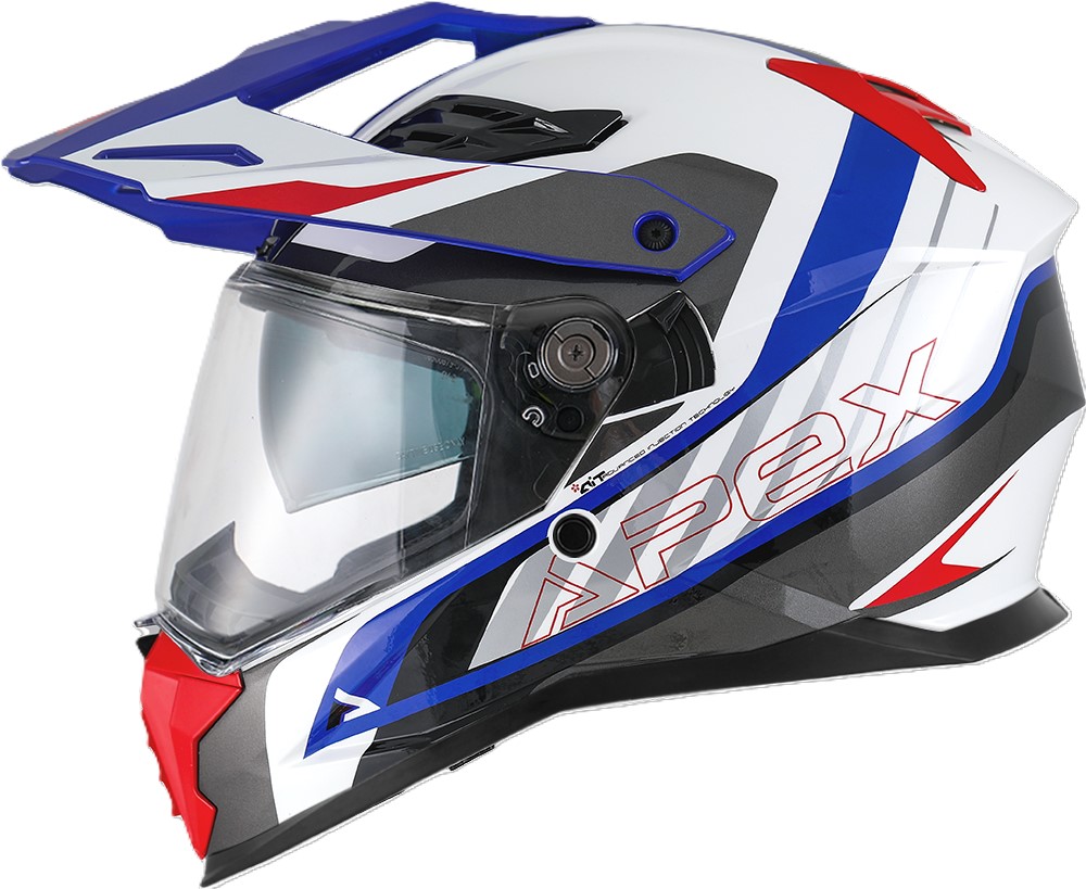 APEX Hjälm AI100 Mojave vit/röd/blå