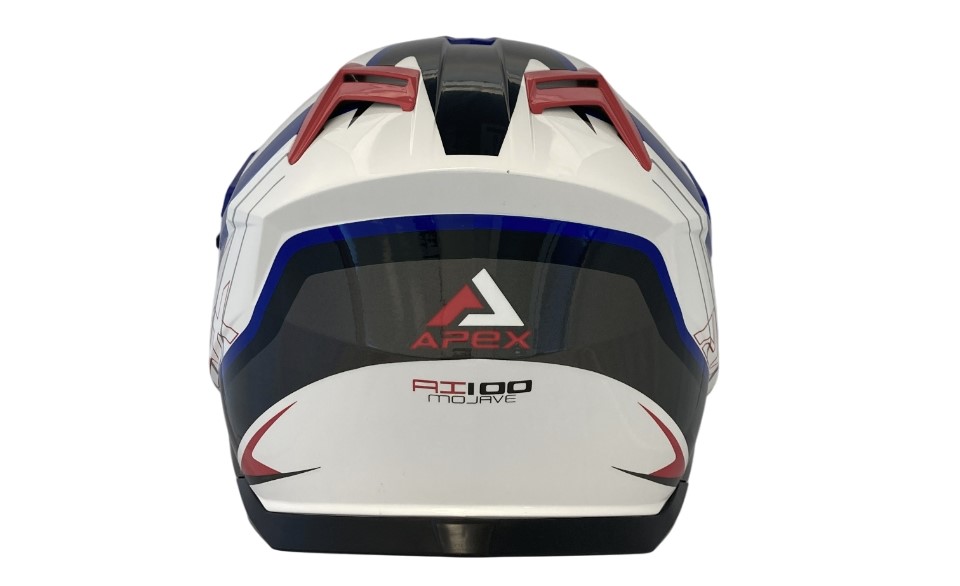 APEX Hjälm AI100 Mojave vit/röd/blå