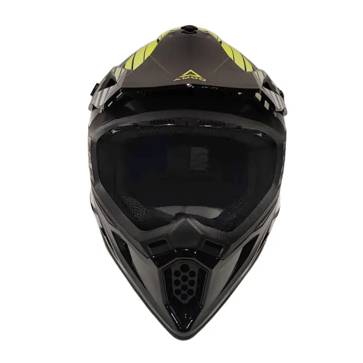 AMOQ Meteor V2 Helmet Axis Svart/Gul glansig