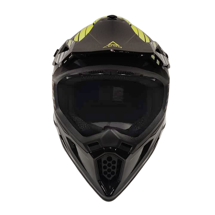 AMOQ Meteor V2 Helmet Axis Svart/Gul glansig