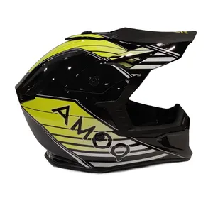 AMOQ Meteor V2 Helmet Axis Svart/Gul glansig