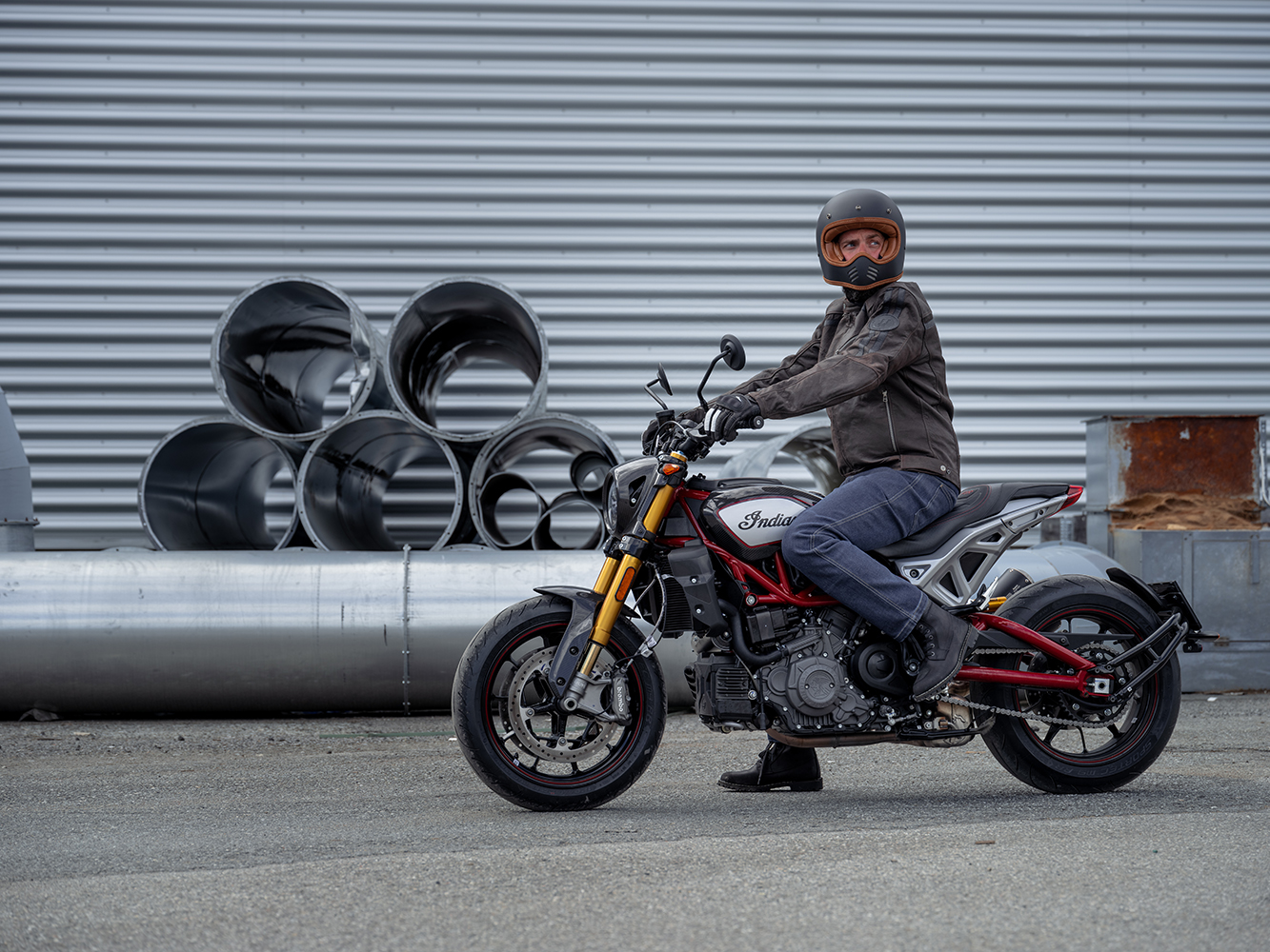 Halvarssons Skinnjacka Sandtorp Brun 