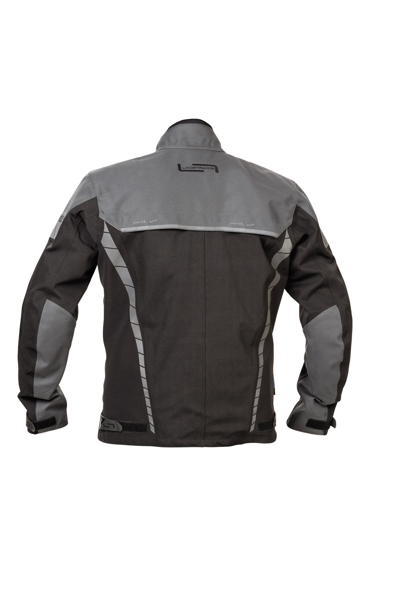 Lindstrands textiljacka Bydalen Svart/ stål grå