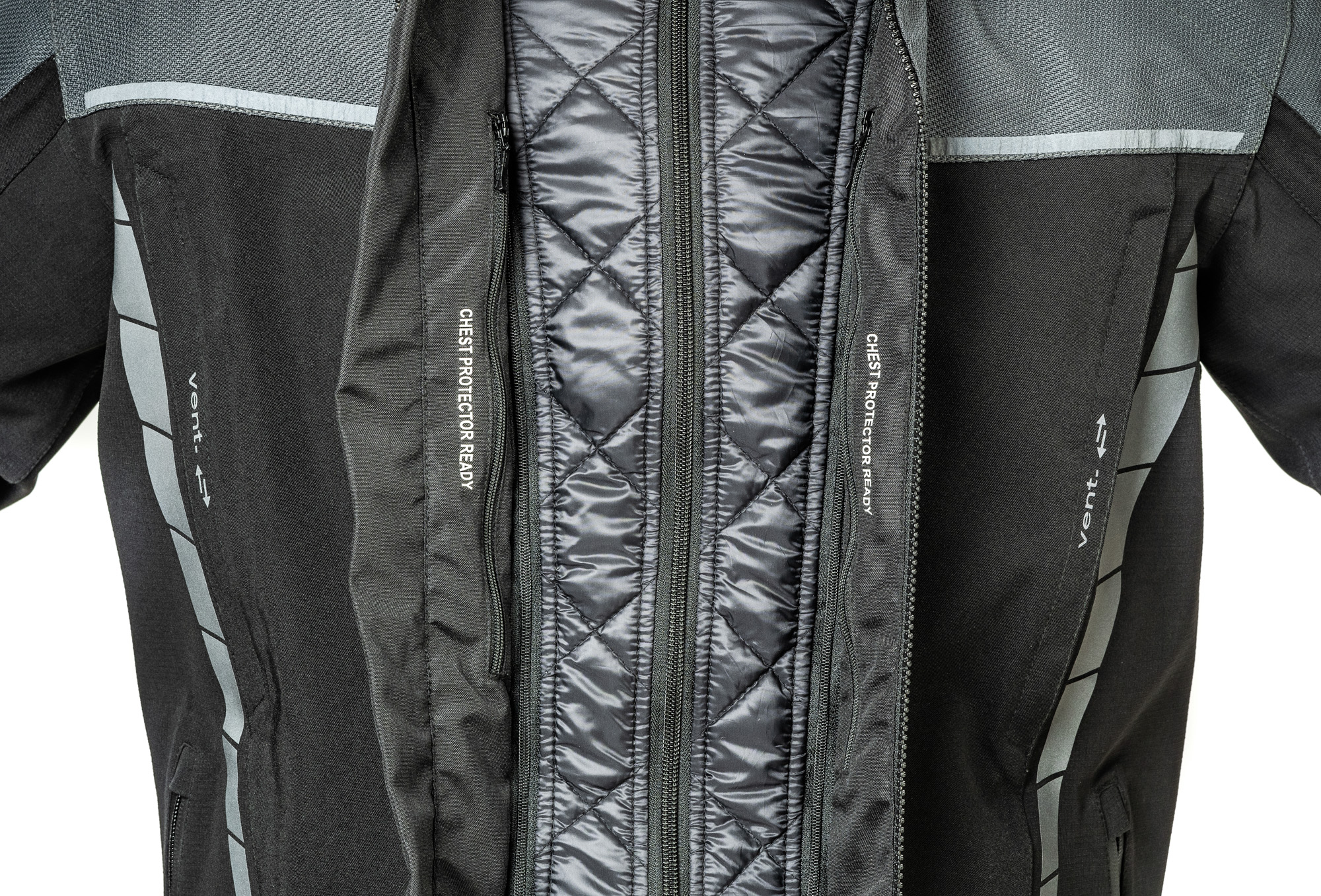 Lindstrands textiljacka Bydalen Svart/ stål grå