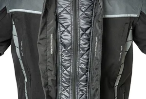 Lindstrands textiljacka Bydalen Svart/ stål grå