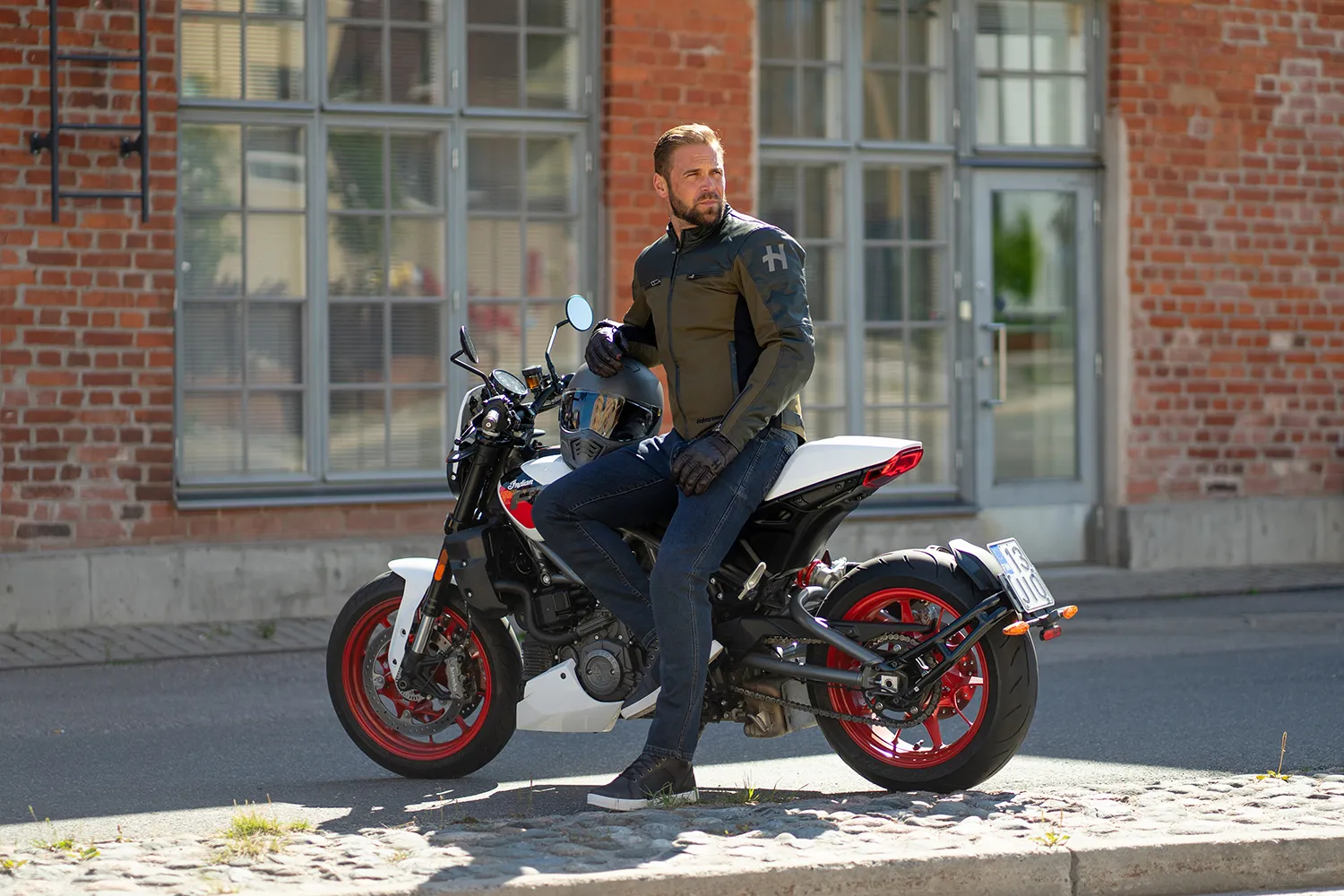 Halvarssons Textiljacka Holmen Brun/oliv grön 