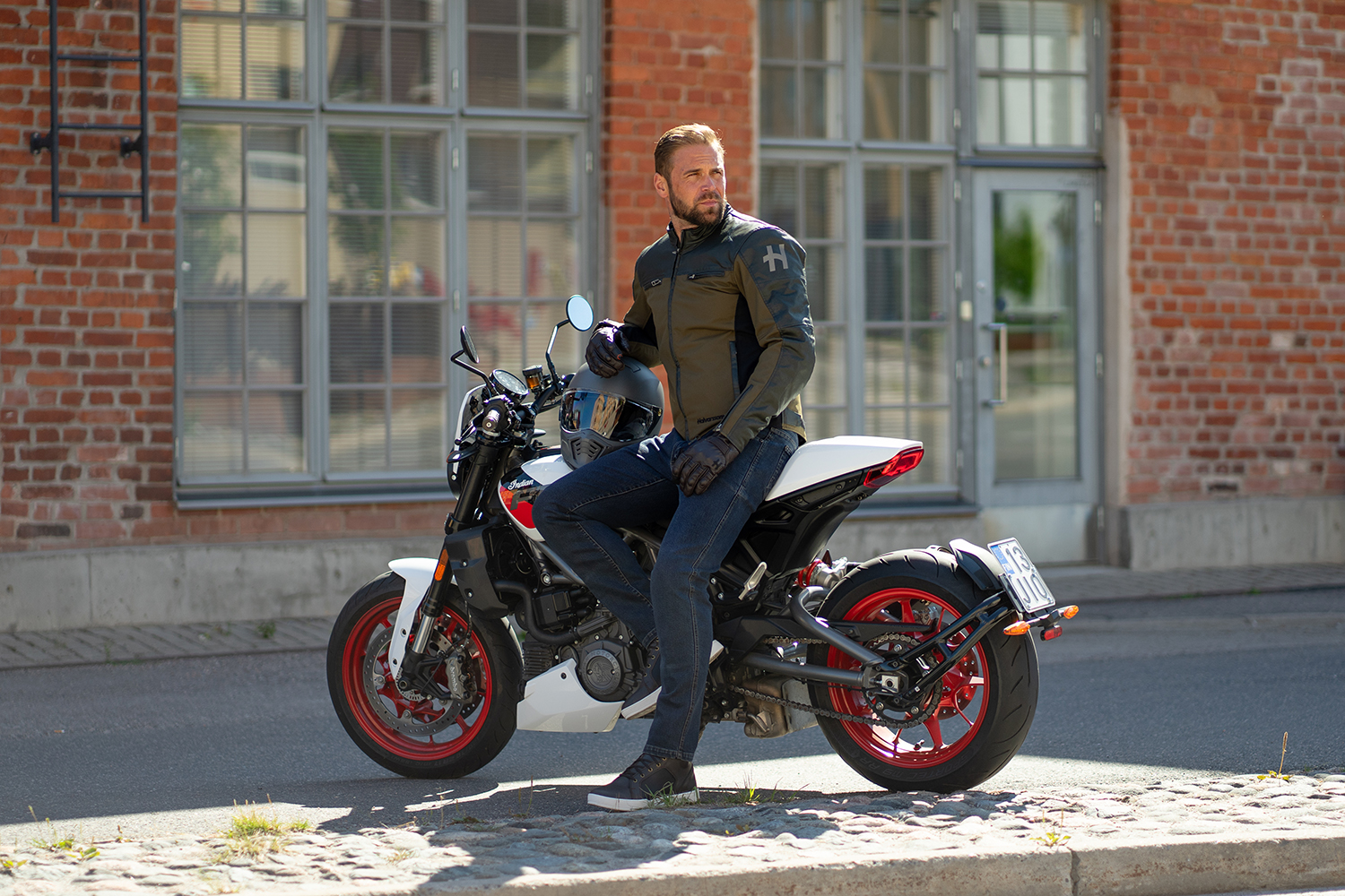 Halvarssons Textiljacka Holmen Brun/oliv grön 