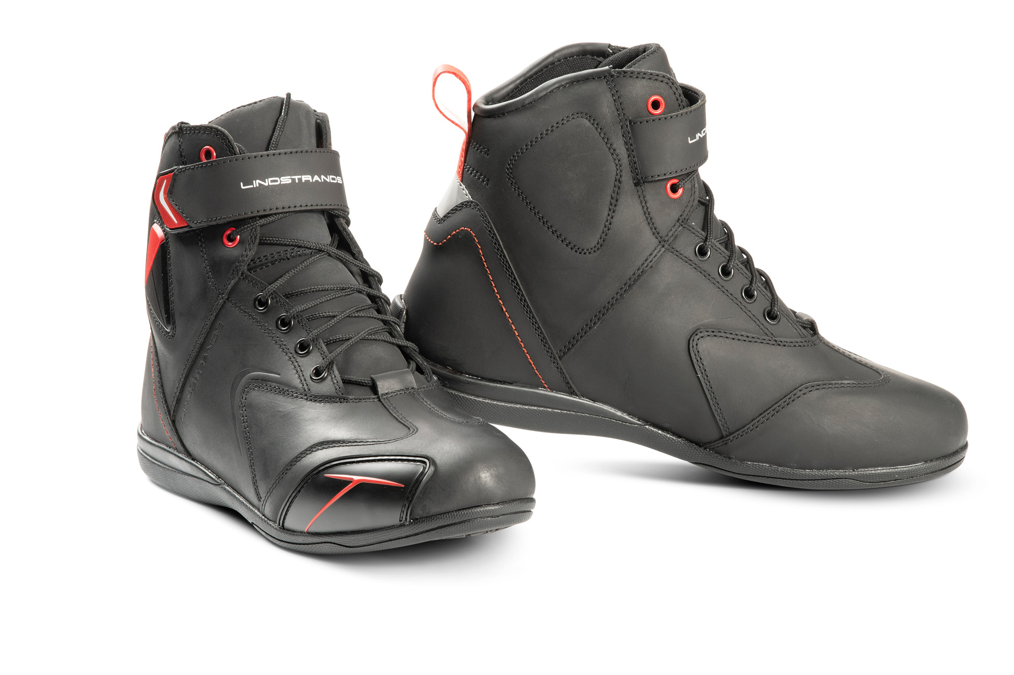 Lindstrands Sneaker Sko Sport skinn, svart