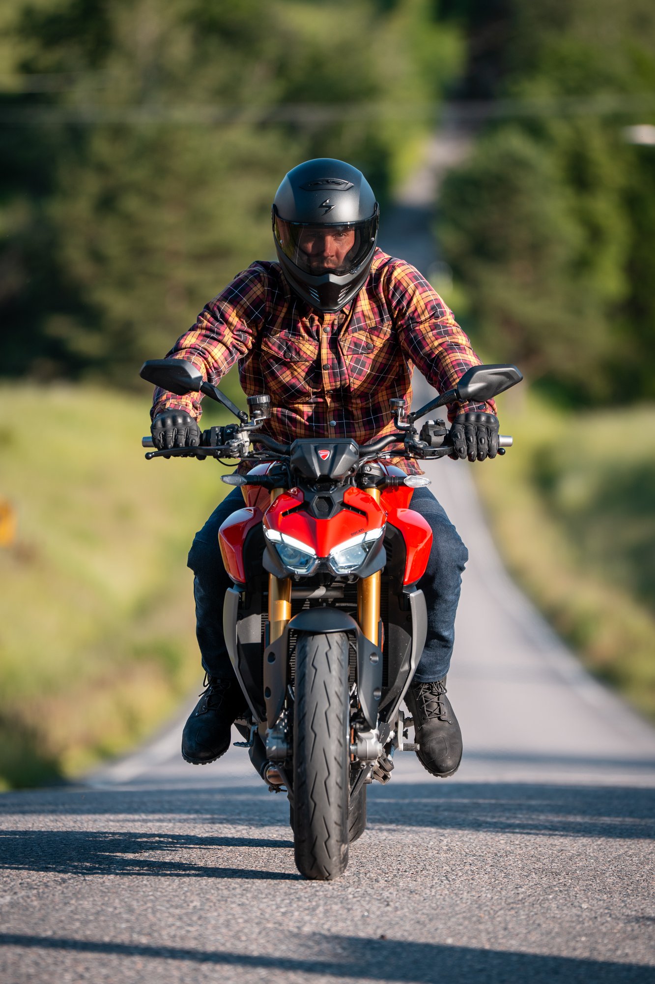 Lindstrands Textilskjorta Kullberg Sand/Roströd 