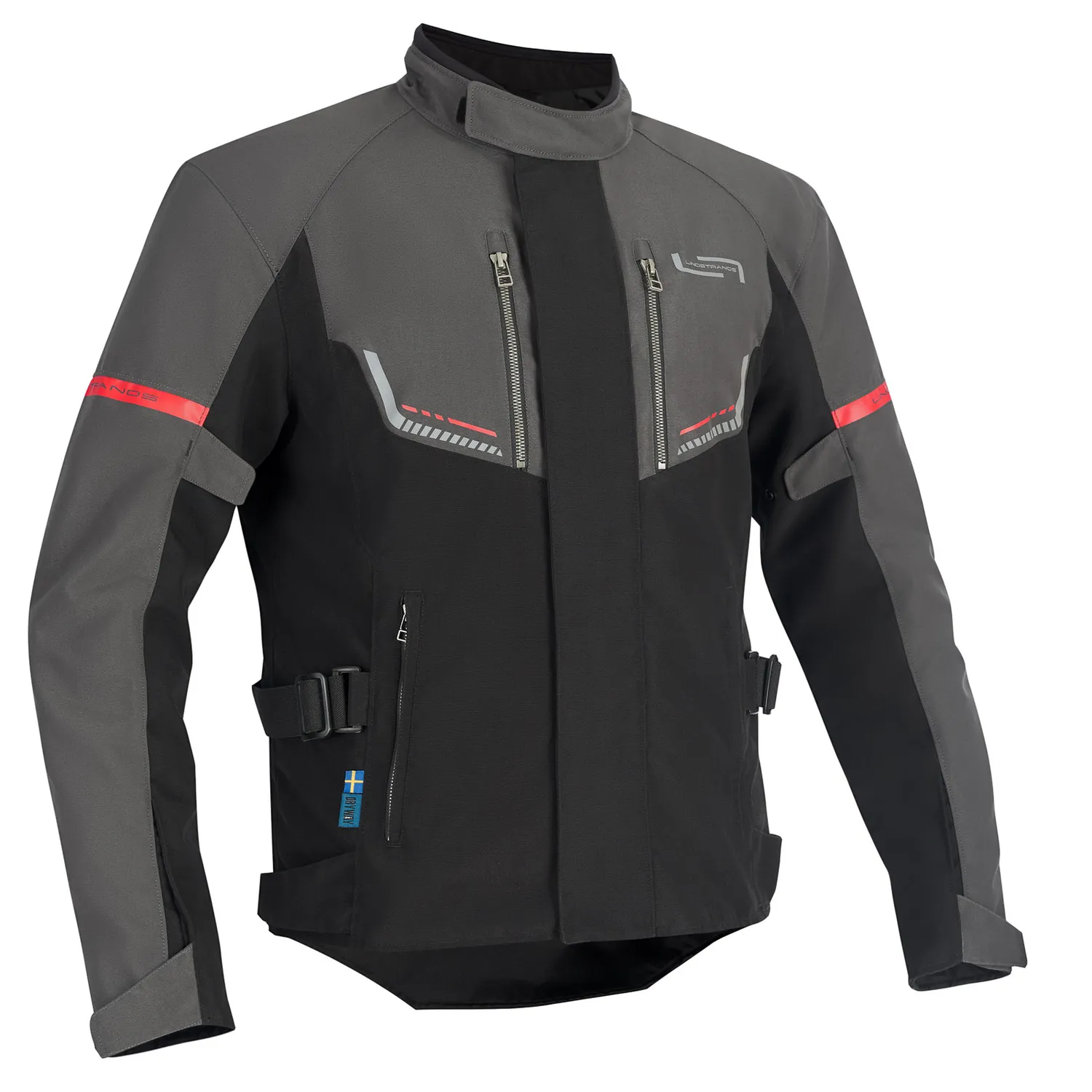 Lindstrands Textiljacka Lomsen Grå/Svart 