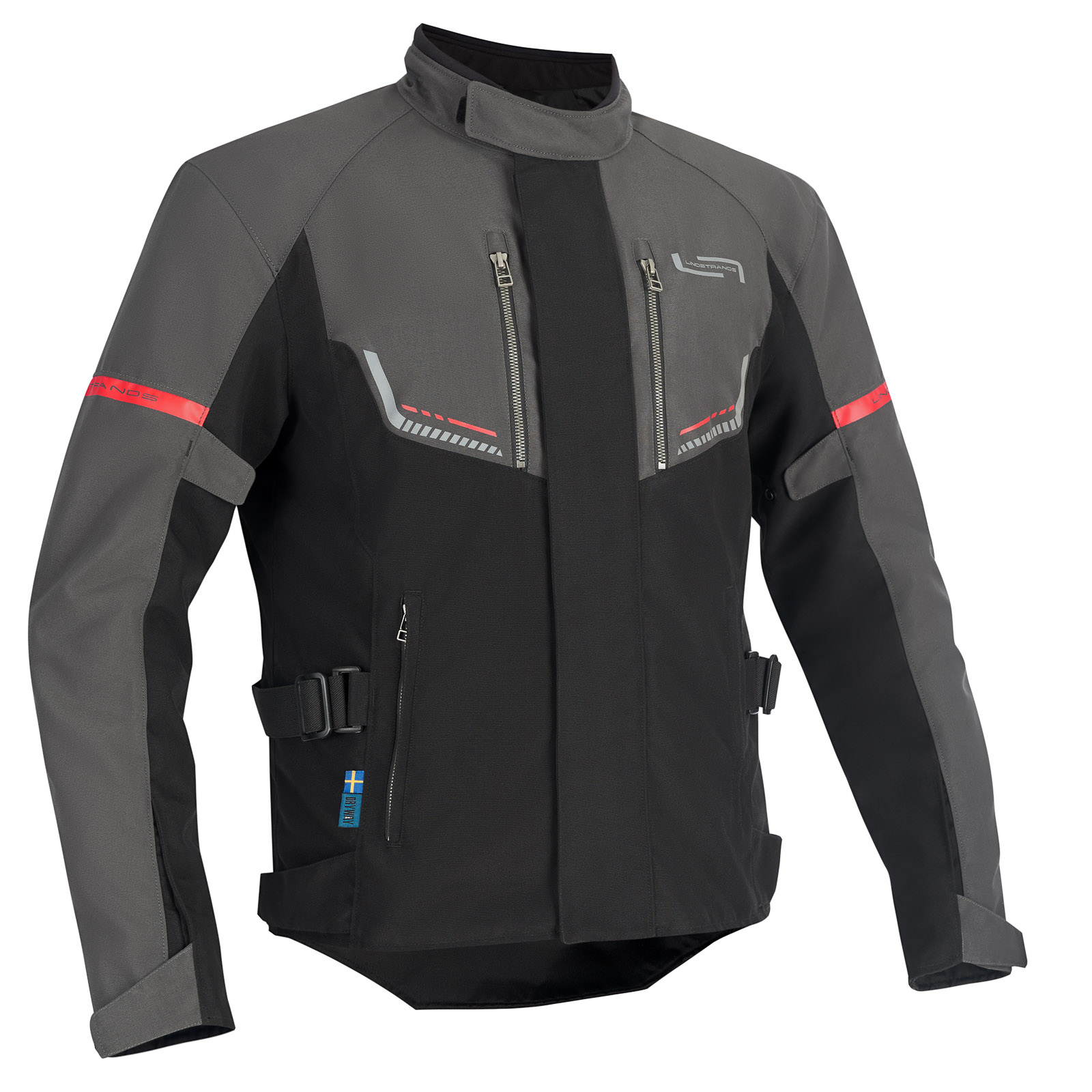 Lindstrands Textiljacka Lomsen Grå/Svart 