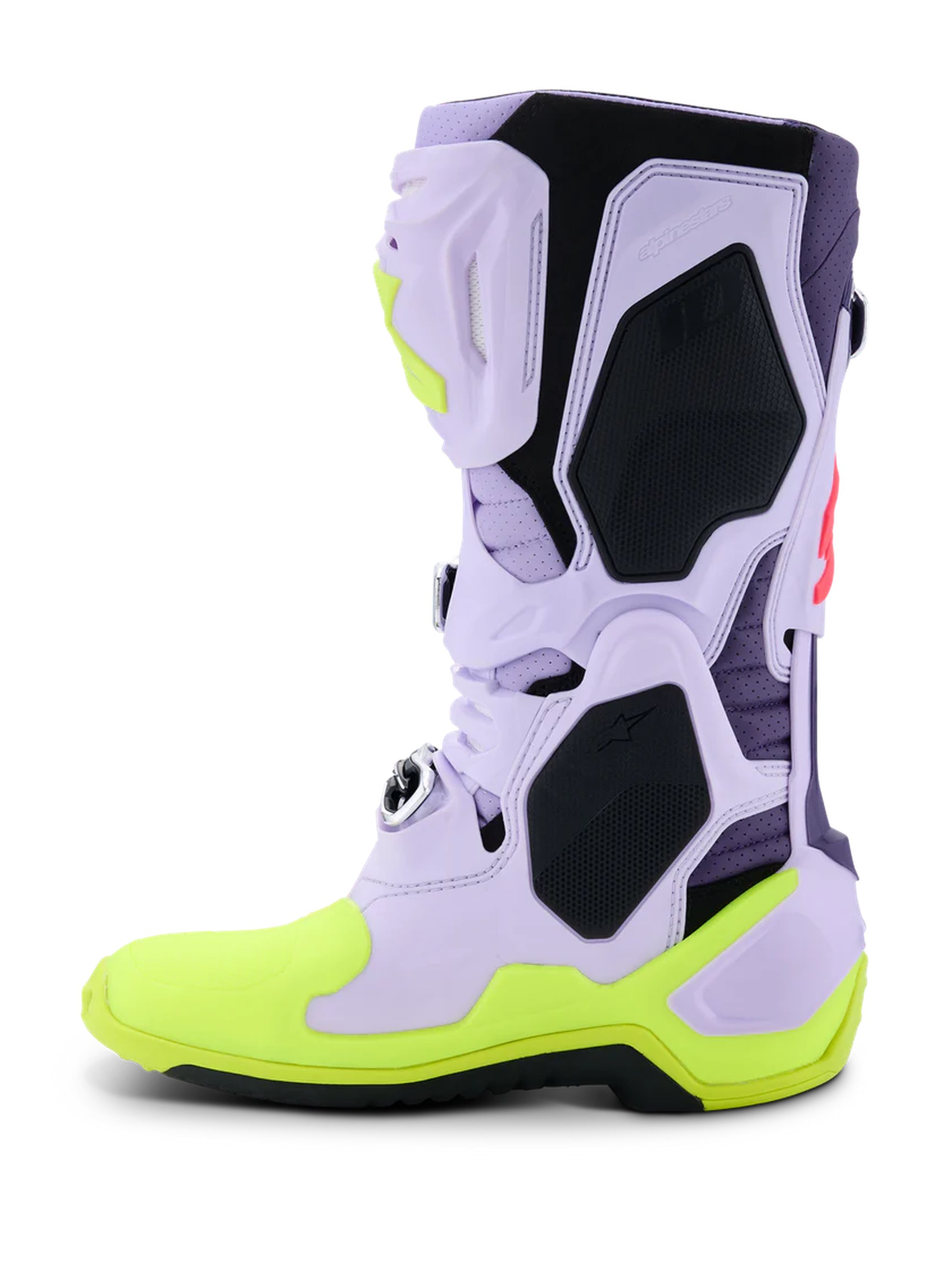 Alpinestars Stövel Vented Tech 10 Lila/Fluo Gul/Rosa