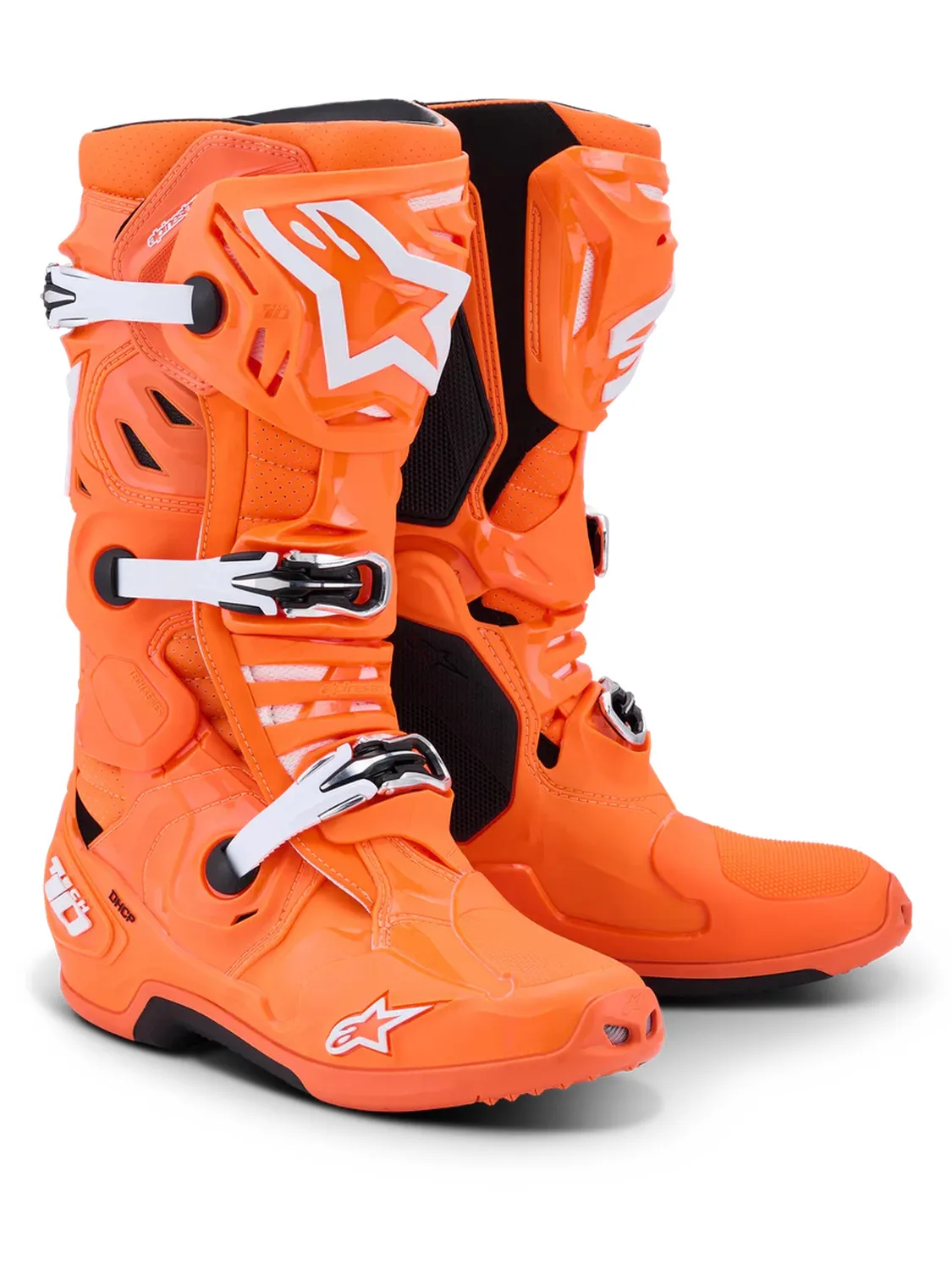 Alpinestars Stövel Vented Tech 10 Fluo Orange/Vit