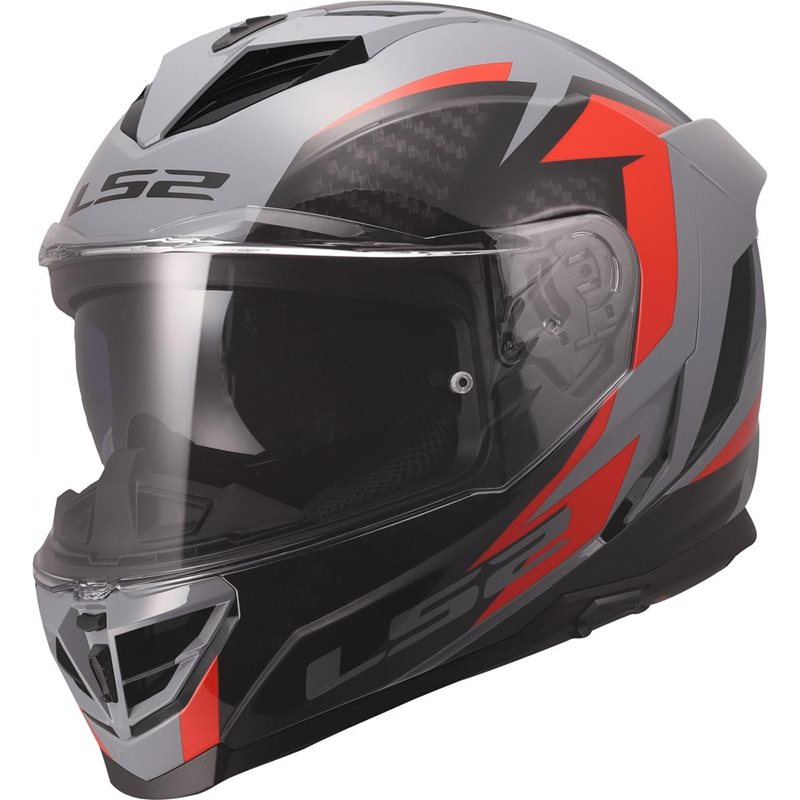 Hjälm Ls2 Ff818 Storm Iii Dynamo Grå/Röd