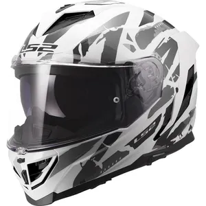 Hjälm Ls2 Ff818 Storm Iii Kaos Vit/Grå