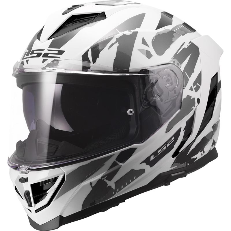 Hjälm Ls2 Ff818 Storm Iii Kaos Vit/Grå