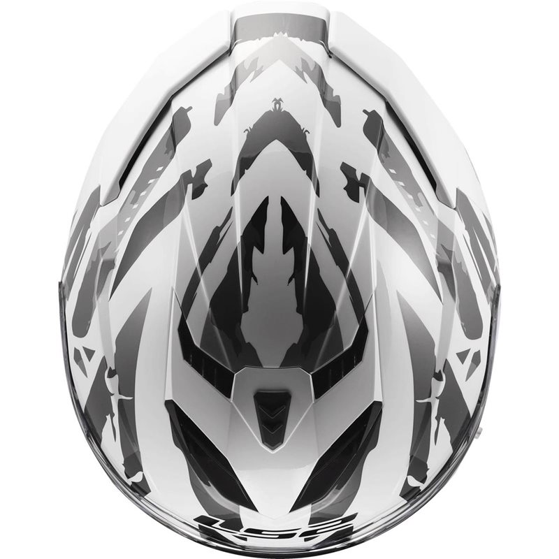 Hjälm Ls2 Ff818 Storm Iii Kaos Vit/Grå