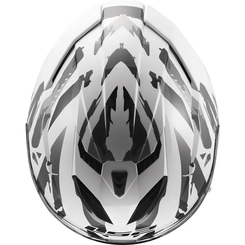 Hjälm Ls2 Ff818 Storm Iii Kaos Vit/Grå