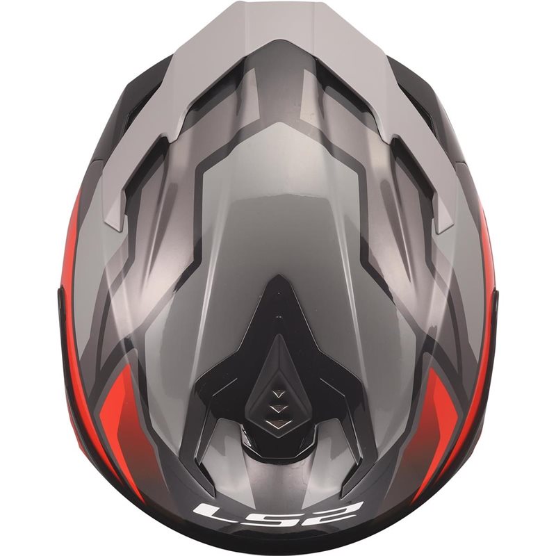 Hjälm Ls2 Ff817 Challenger Ii Viper Grå/Röd