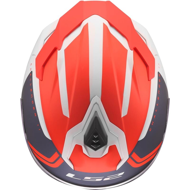 Hjälm Ls2 Ff817 Challenger Ii Titan Vit/Blå/Röd