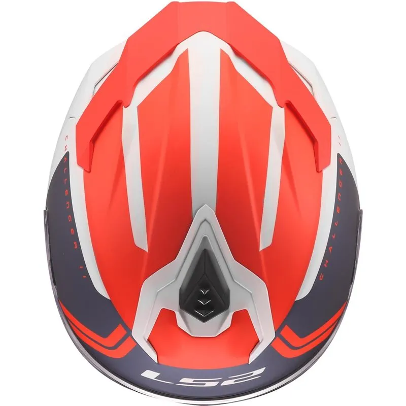 Hjälm Ls2 Ff817 Challenger Ii Titan Vit/Blå/Röd